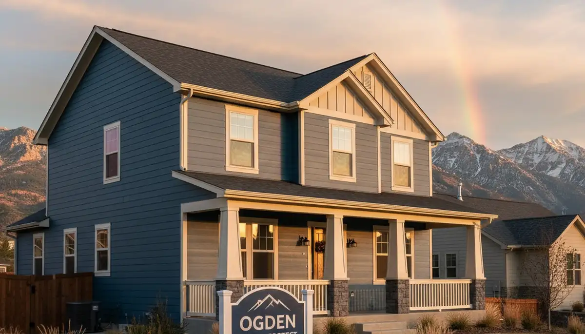 Freshly painted home exterior with durable, weather-resistant finish by house painters in Ogden, UT