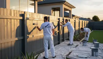 Professional fence painting service in Ogden, UT with durable weather-resistant wood finish