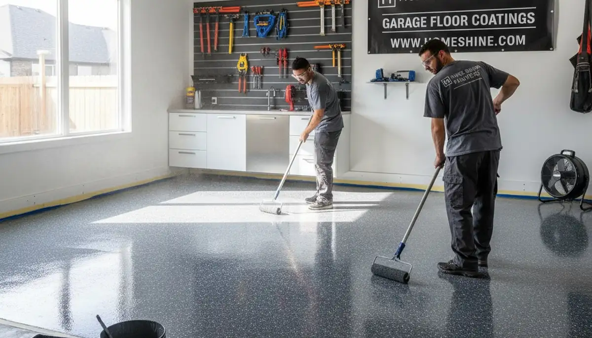 Epoxy garage floor coating in Ogden UT for durable, weather-resistant, professional finish
