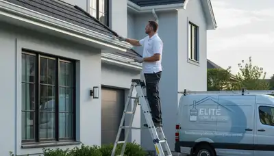 Professional gutter painting by house painters in Ogden, UT restoring curb appeal and rust protection
