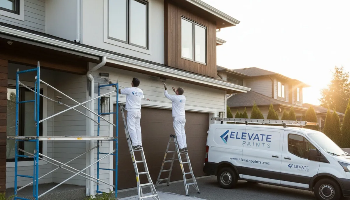 Professional gutter painting on home exterior in Ogden, UT by expert house painters