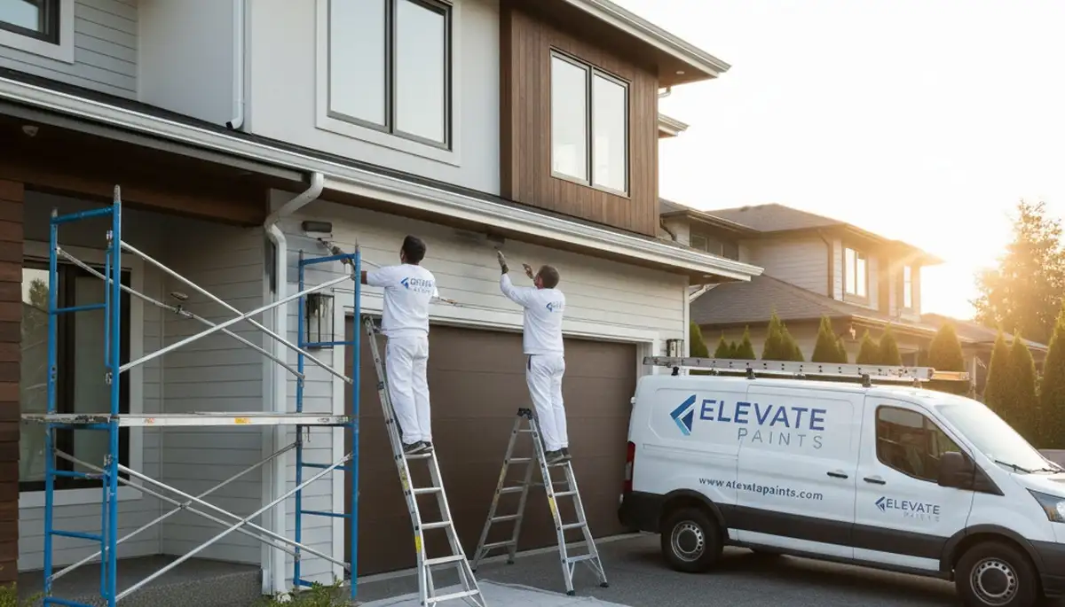 Professional gutter painting on home exterior in Ogden, UT by expert house painters