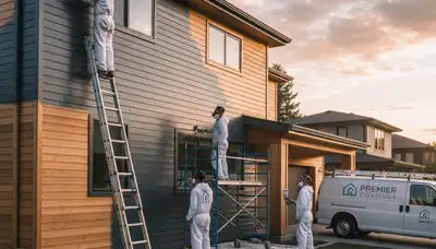 Professional siding painting on home exterior in Ogden, UT with durable, weather-resistant coatings