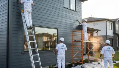 Professional siding painting on Ogden UT home with durable weather-resistant exterior coatings
