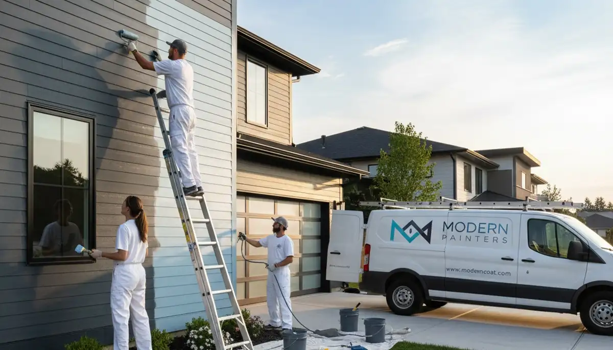 Professional siding painting on a home in Ogden, UT with durable weather-resistant exterior coating